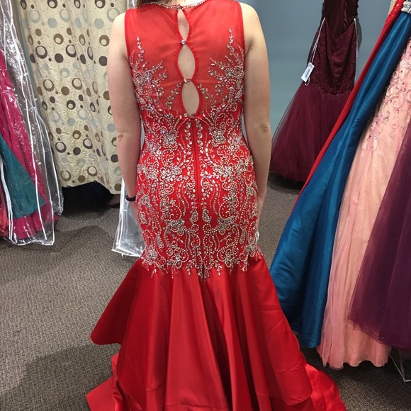 Red Prom Dress-The Cool Collection-Size 12 - Picture 3 of 7